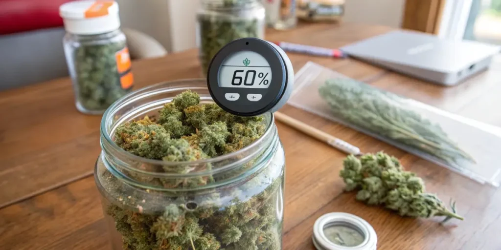 Nachbehandlung nach dem Cannabis trocknen in luftdichten Gläsern