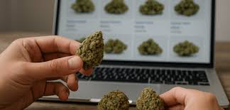 Premium THC Store Online Shop mit Zenx Vape Produkten auf dem Bildschirm
