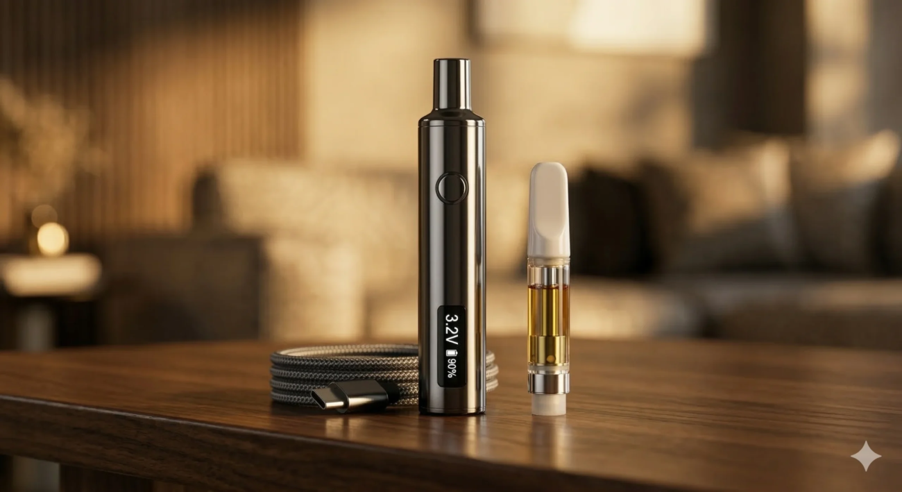 Premium Einweg Vape Gerät mit modernem Design und starken THC-Aromen aus dem Premium THC Store
