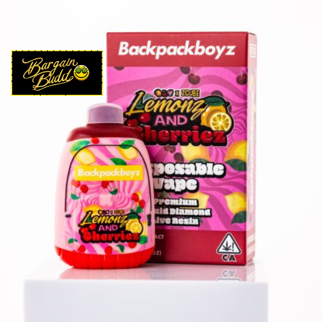 Backpackboyz-disposable-vape-lemonz-and-cherriez.png Backpackboyz Lemonz und Cherriez Live Resin Vape 1G Originalverpackung