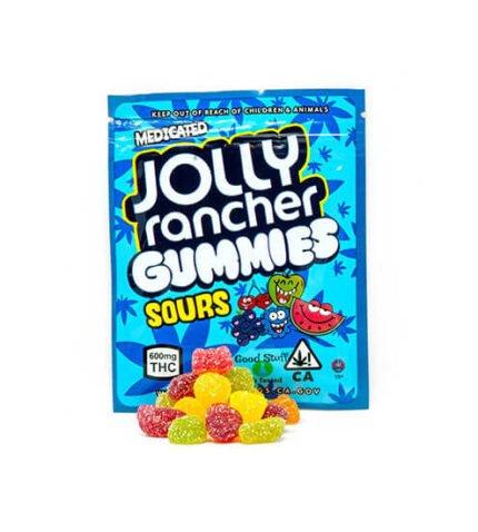 Jolly Rancher Gummies Sours 600mg THC Packung in der Nahaufnahme