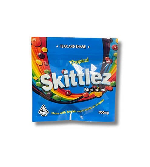 Pp13.jpg SKITLS 600mg THC Edibles bunte Packung mit Fruchtgummis