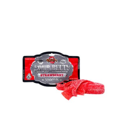 Devour Sour Belts Strawberry 3000mg Packung Vorderansicht