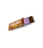 Polk-A-Dot Schokolade Torrone Delight Verpackung mit Mandel Nougat Abbildung