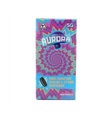 Aurora Cookies and Cream Magic Mushroom Chocolate Bar 5G front view