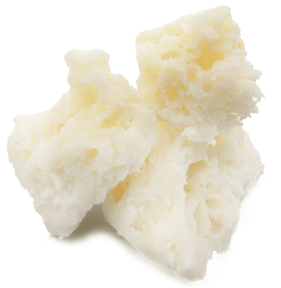 White-Crumble-White-AAAA-Empire-420.png Bubba Kush Konzentrat in goldgelber Crumble Form Detailansicht