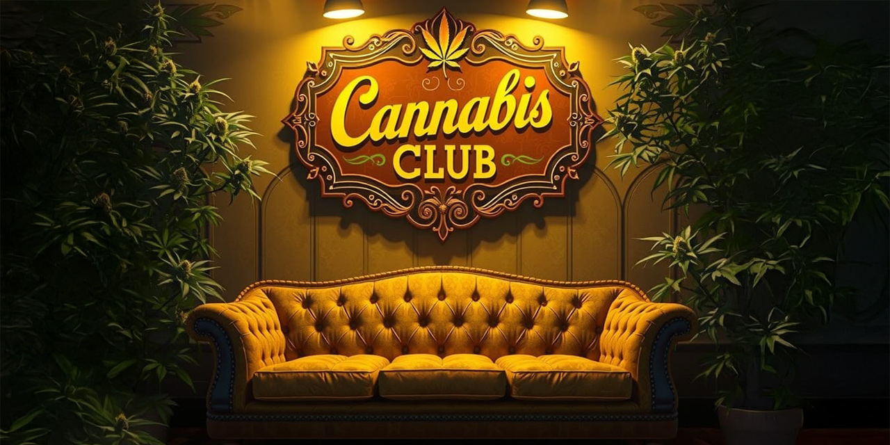 Moderner Cannabis Club in Deutschland mit einer aktiven Hanf Gemeinschaft bei einem Treffen.